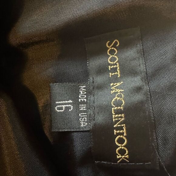 VTG Scott McClintock Woman 16 Shiny Black Y2K  W Maxi Skirt  Goth, Whimsy‎ Goth - Picture 3 of 7